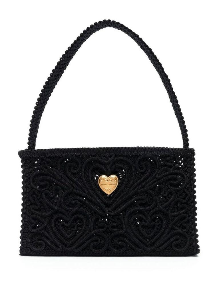 Black Crochet Shoulder Bag