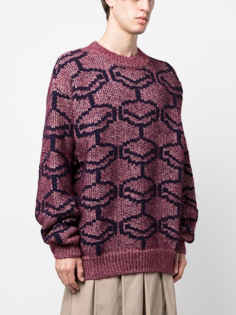 Pink Akad Intarsia-knit Sweater