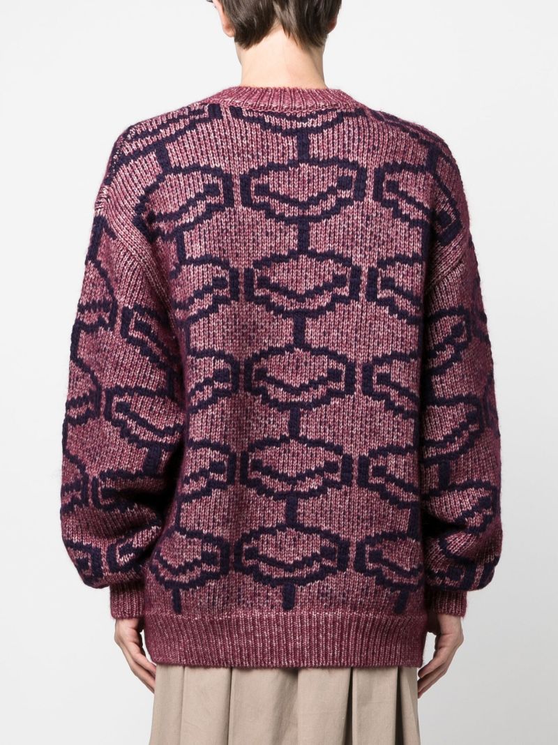 Pink Akad Intarsia-knit Sweater