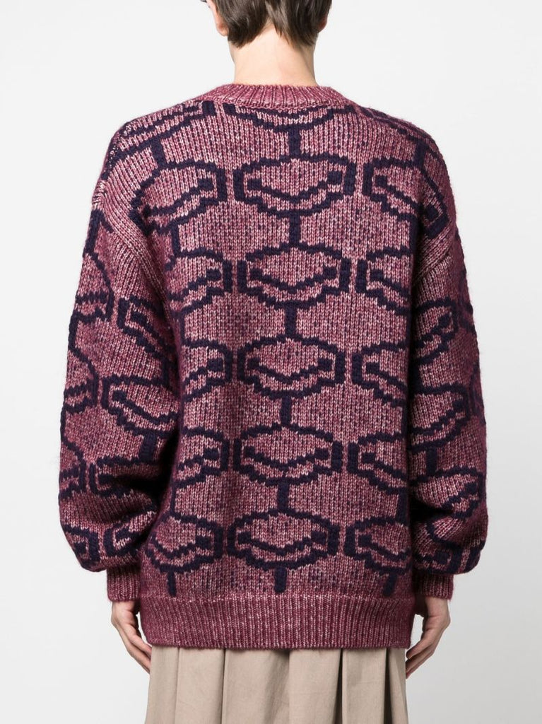 Pink Akad Intarsia-knit Sweater