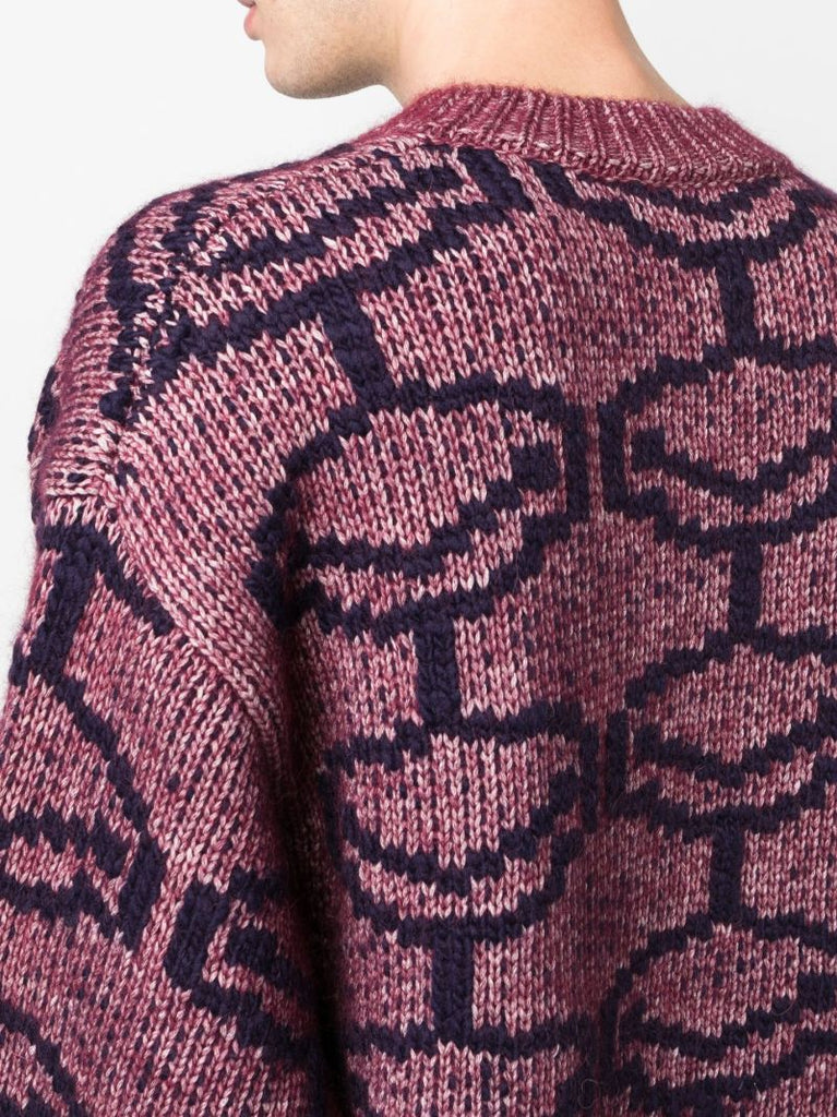Pink Akad Intarsia-knit Sweater