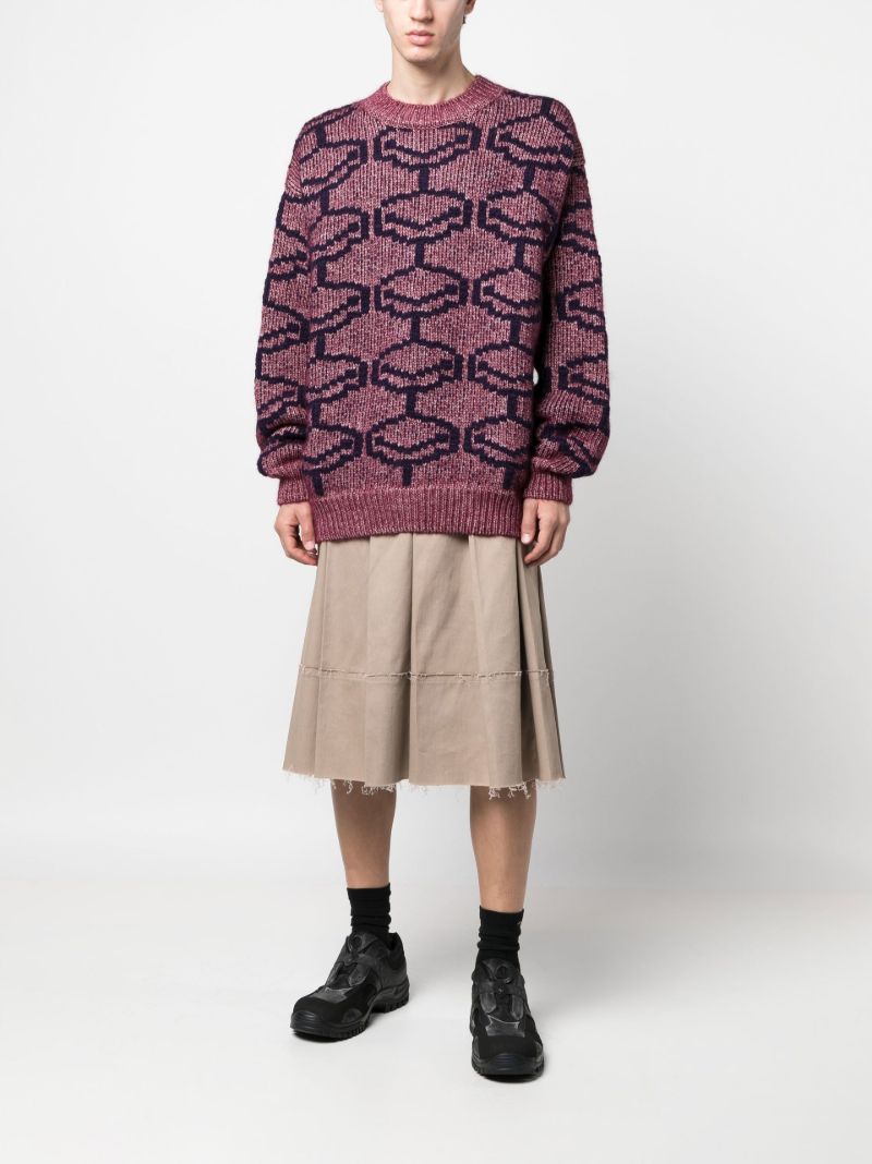 Pink Akad Intarsia-knit Sweater