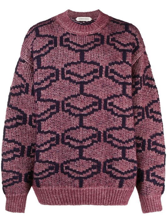 Pink Akad Intarsia-knit Sweater