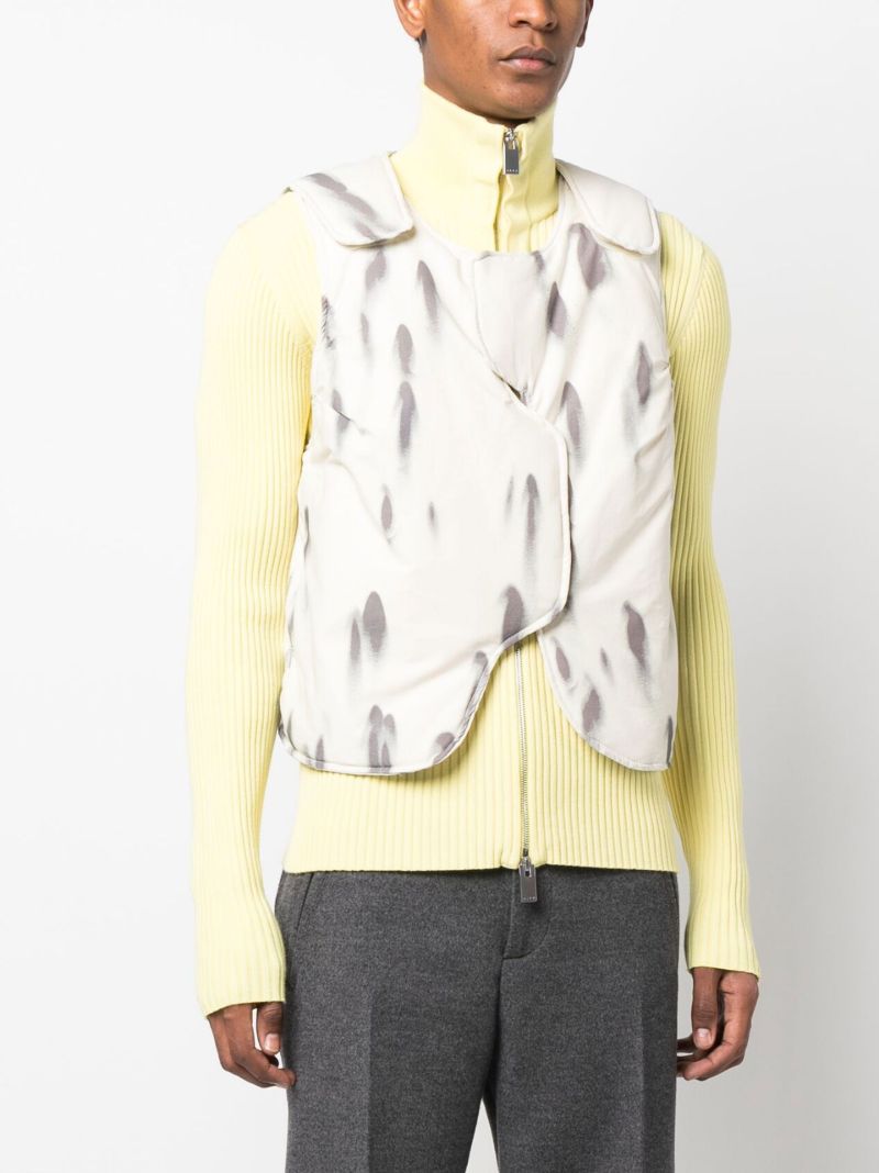 Neutral Blur Form Padded Gilet