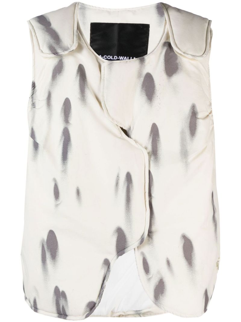 Neutral Blur Form Padded Gilet