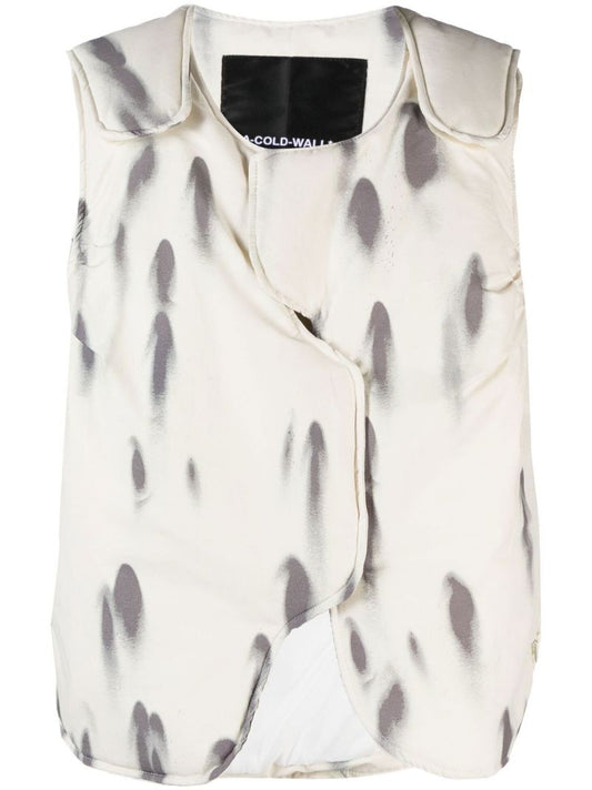 Neutral Blur Form Padded Gilet
