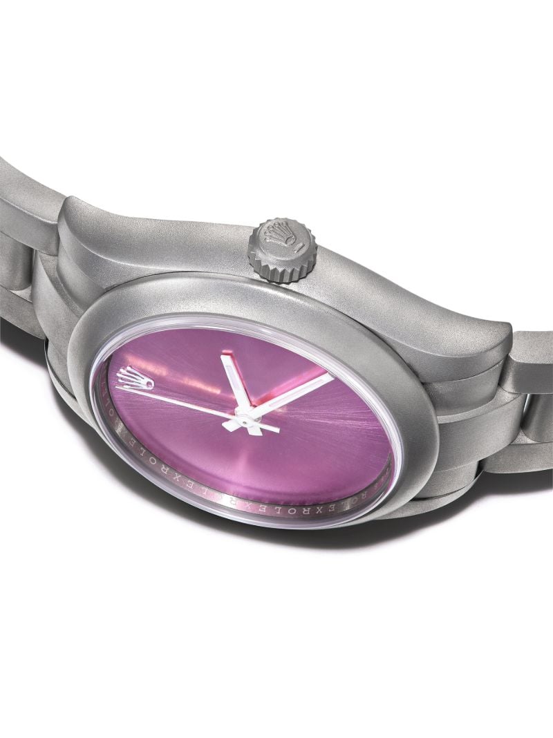 Pink Customised Pre-owned Rolex Oyster Perpetual Watch