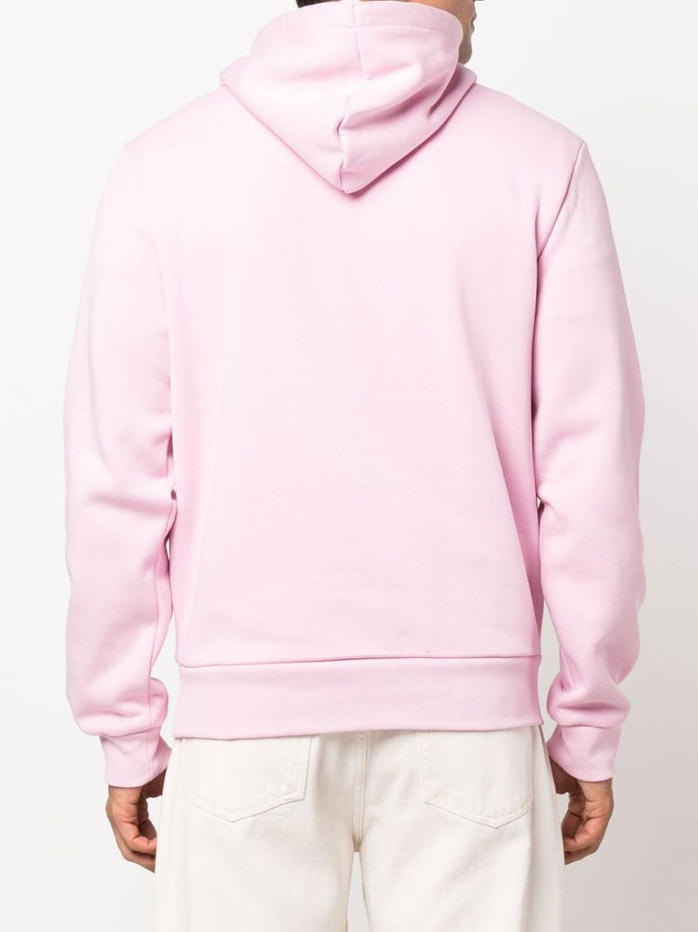 Pink Logo Patch Drawstring Hoodie