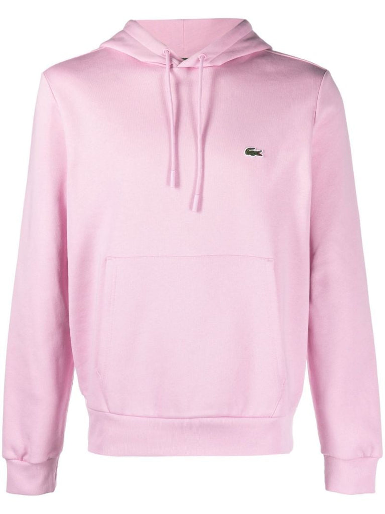 Pink Logo Patch Drawstring Hoodie
