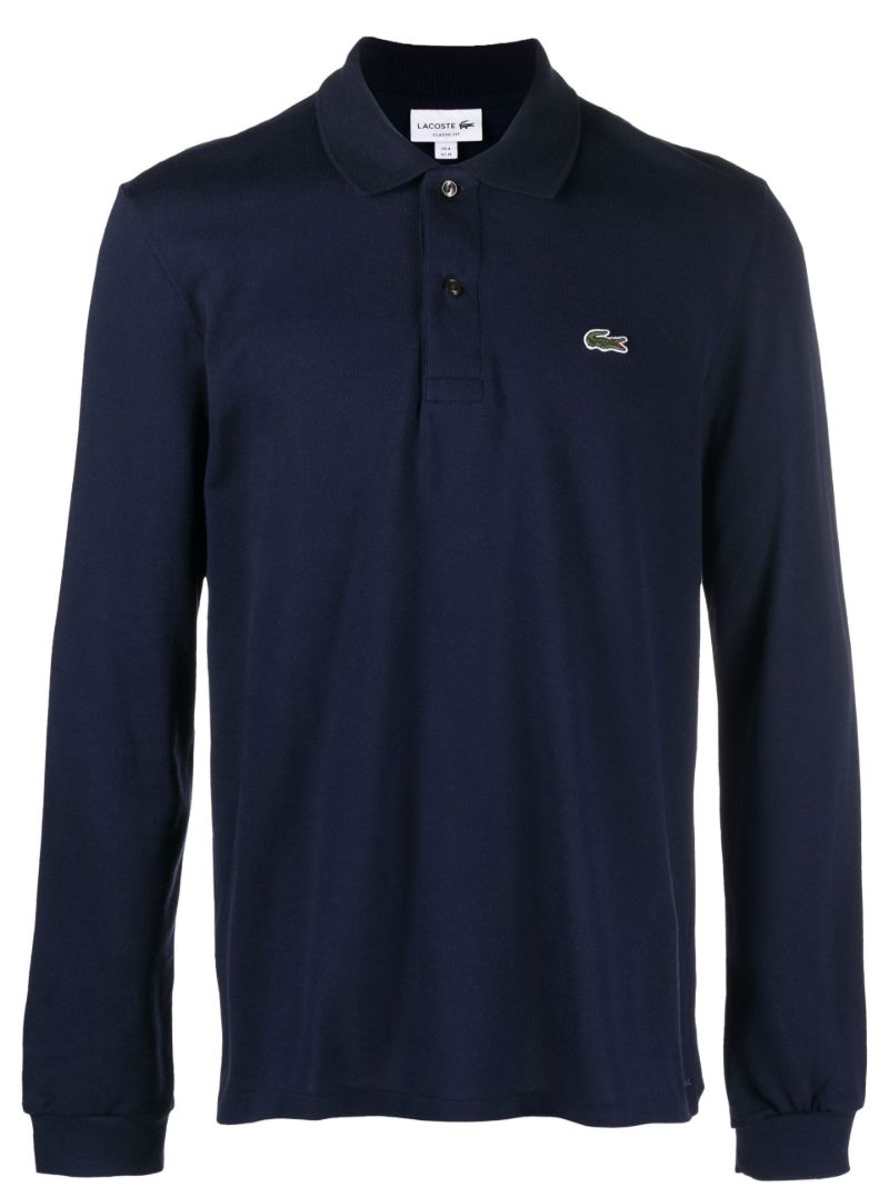 Blue Classic Long Sleeve Polo Shirt