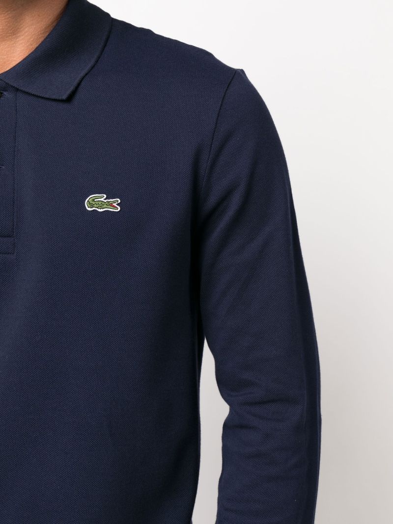 Blue Classic Long Sleeve Polo Shirt