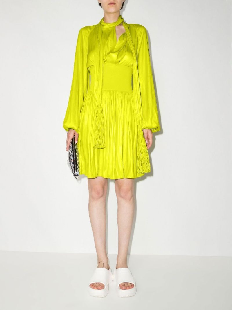 Yellow Tassel Detail Mini Dress