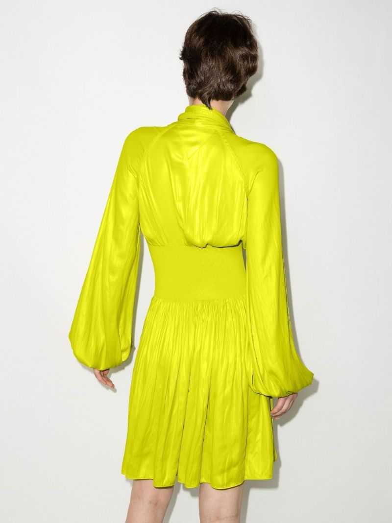 Yellow Tassel Detail Mini Dress