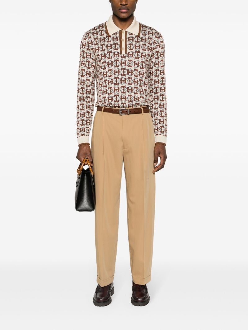 Neutral Love Parade Pleated Wool Trousers