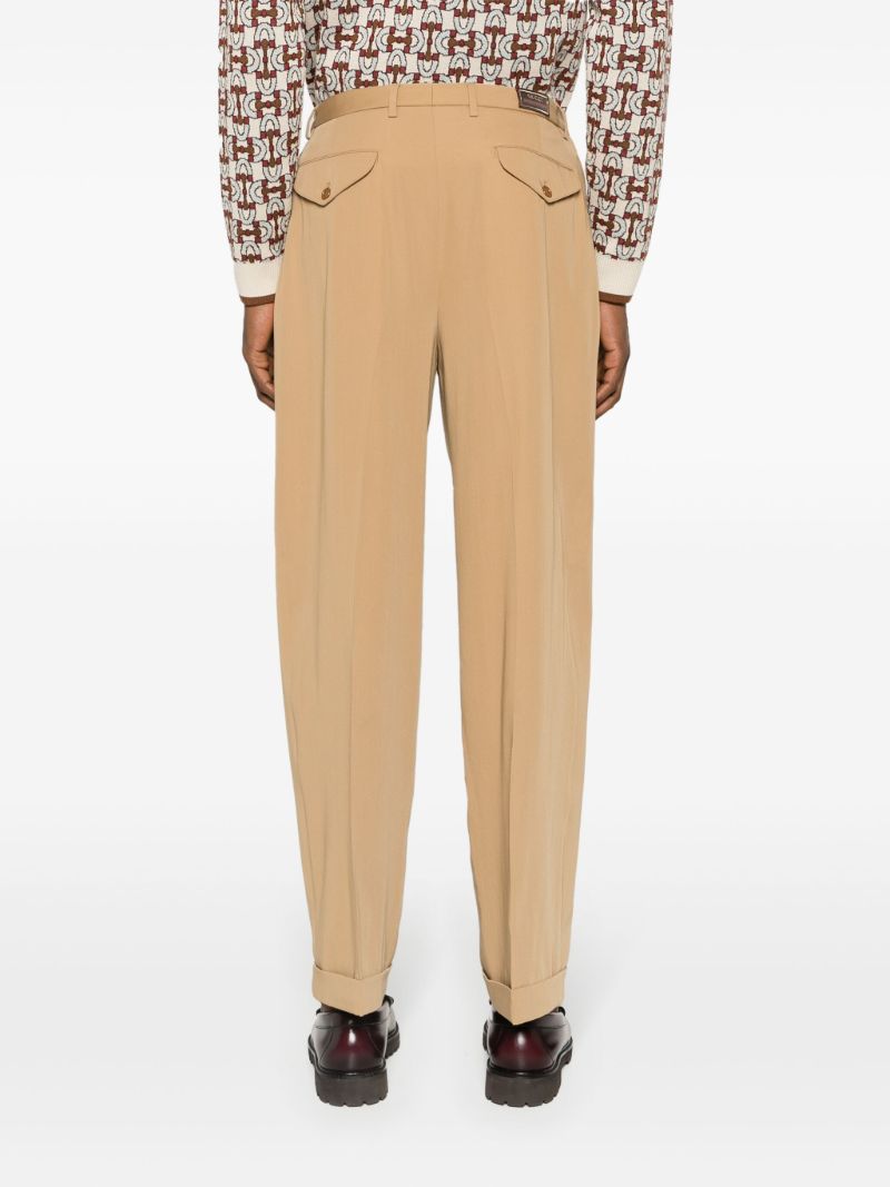 Neutral Love Parade Pleated Wool Trousers