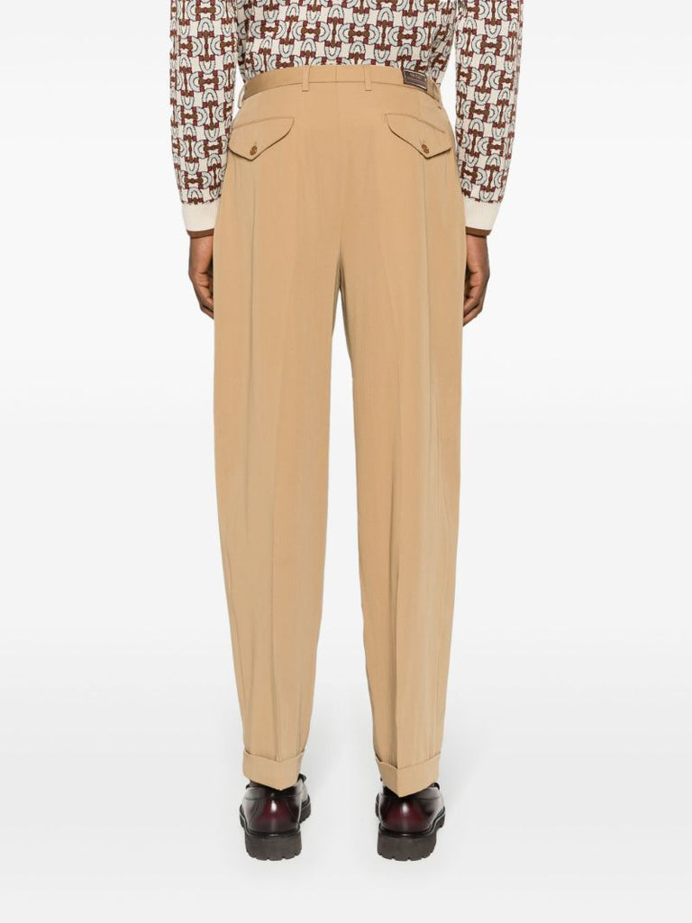 Neutral Love Parade Pleated Wool Trousers