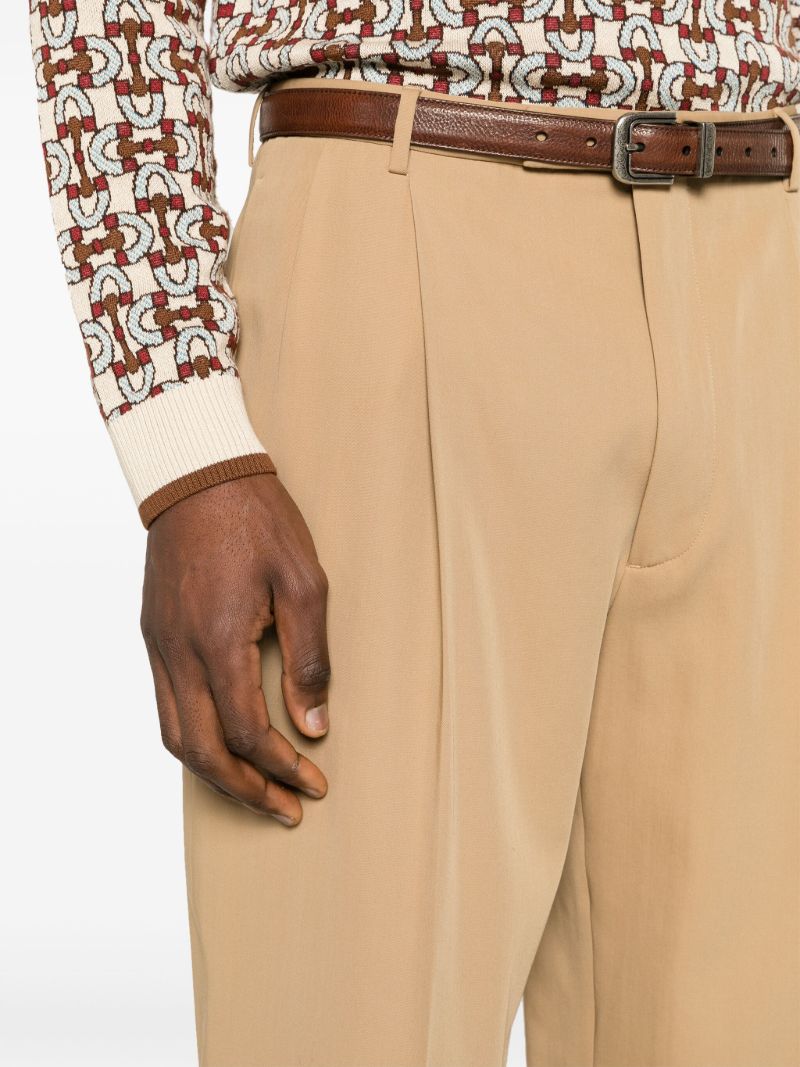 Neutral Love Parade Pleated Wool Trousers