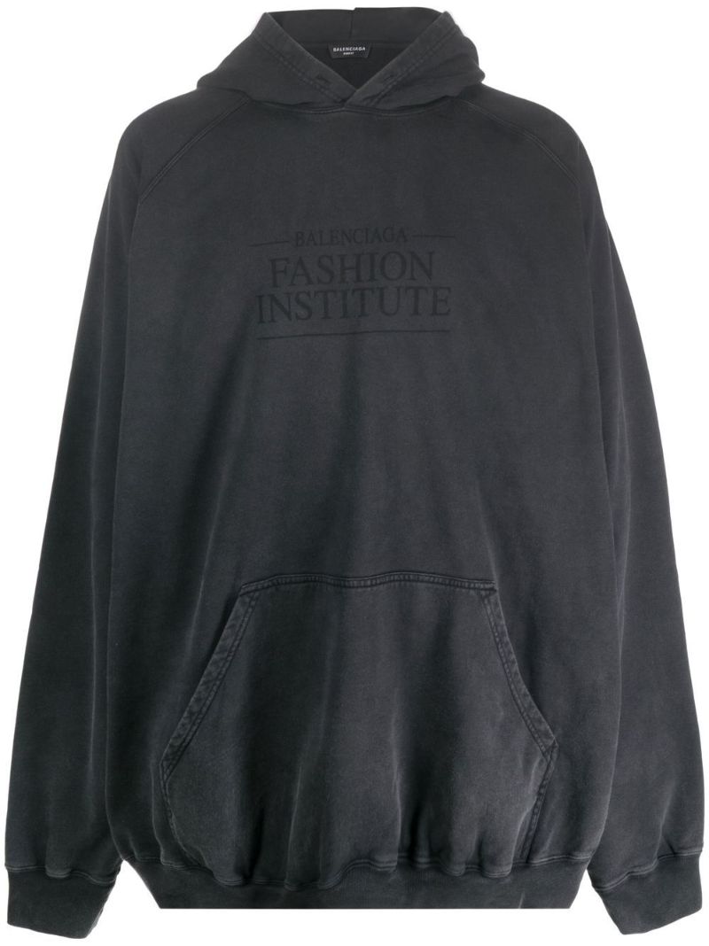 Black Oversized Cotton Hoodie