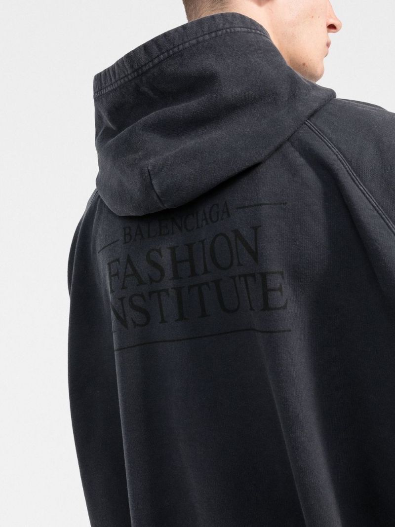 Black Oversized Cotton Hoodie