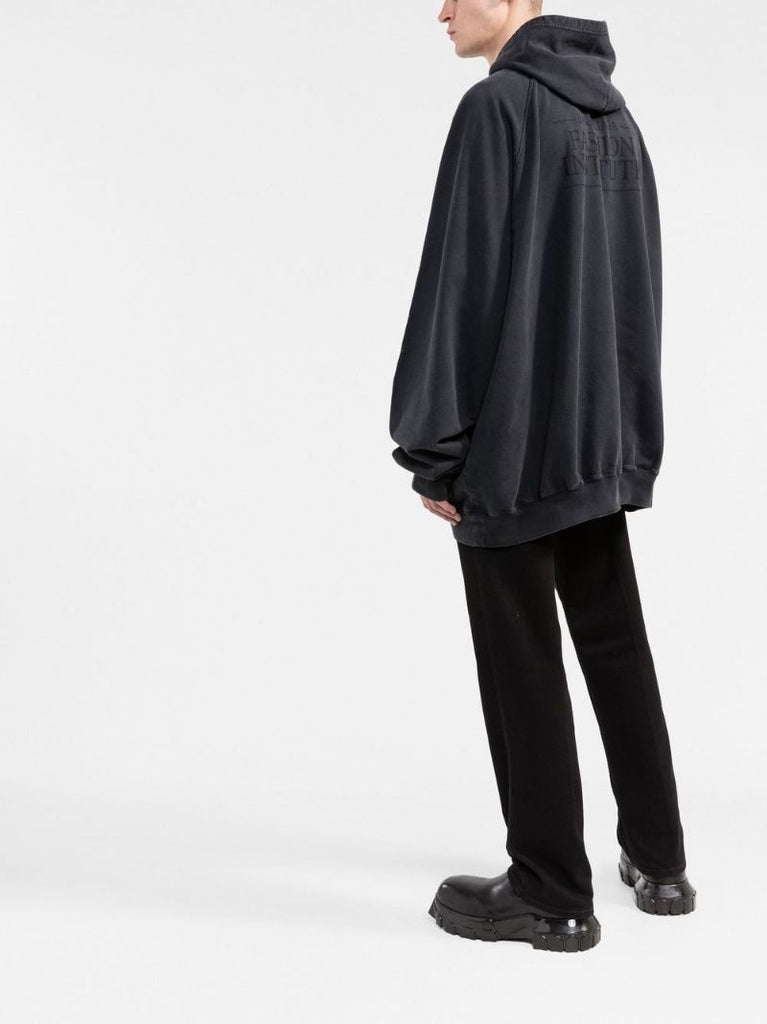 Black Oversized Cotton Hoodie