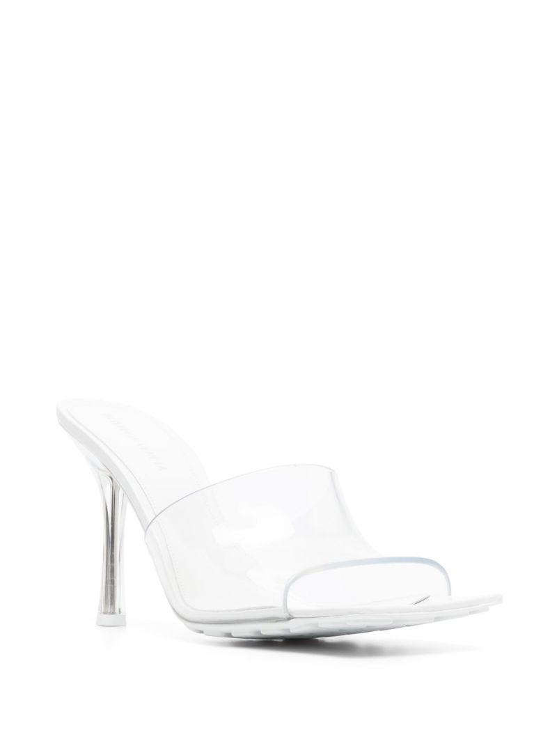 White 100 Leather Mules