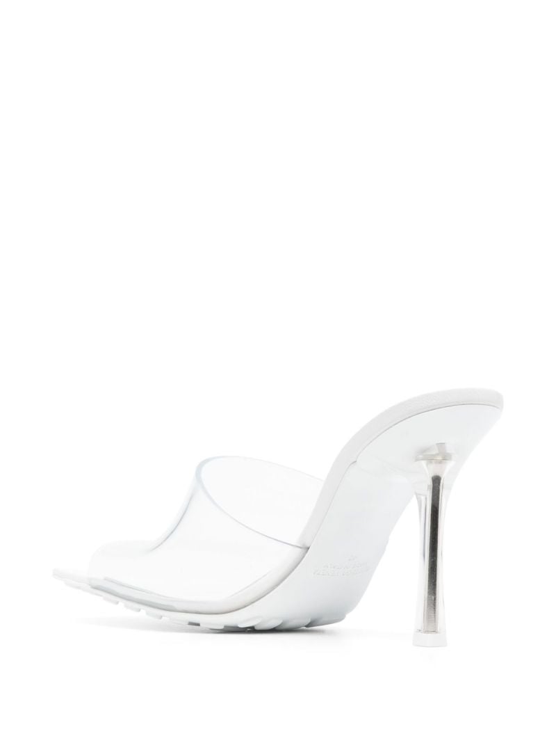 White 100 Leather Mules