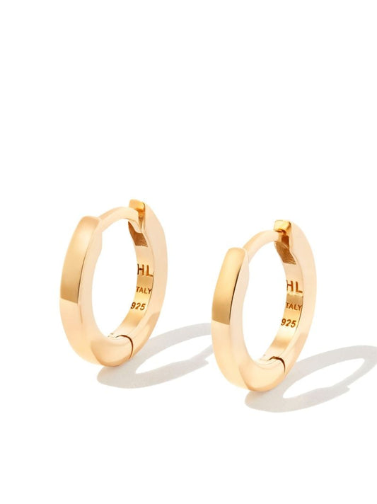 Gold-plated Edge Small Hoop Earrings