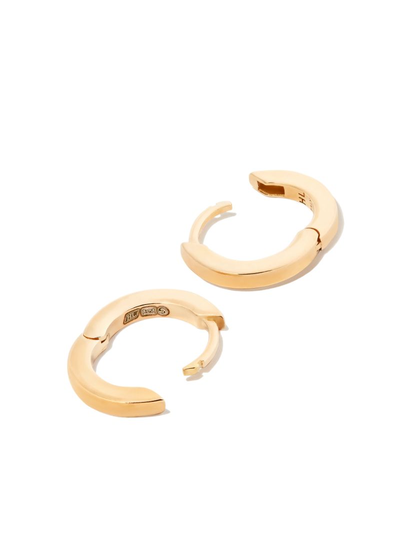 Gold-plated Edge Small Hoop Earrings