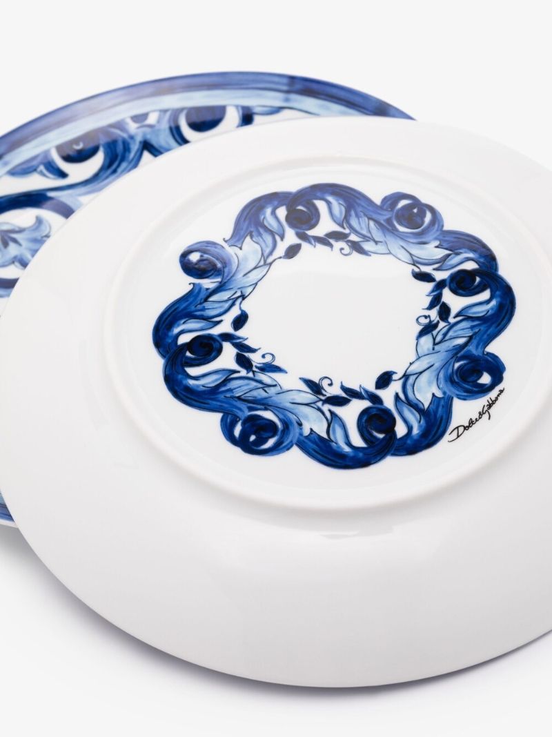 Blue Meditteraneo Pattern Dinner Plate Set