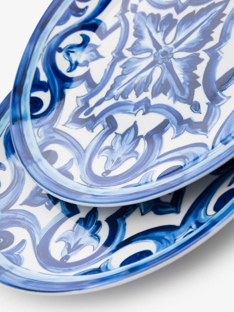 Blue Meditteraneo Pattern Dinner Plate Set