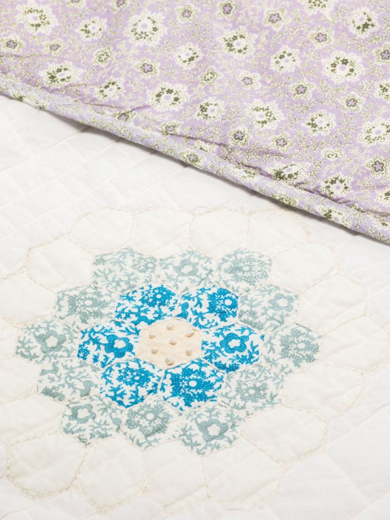 Violette Floral Print Cotton Throw