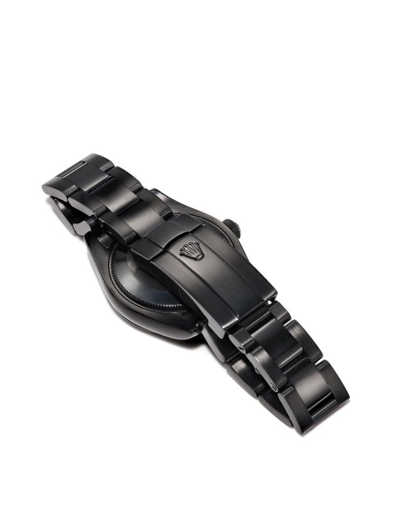 Black Customised Pre-owned Rolex Oyster Perpetual Watch