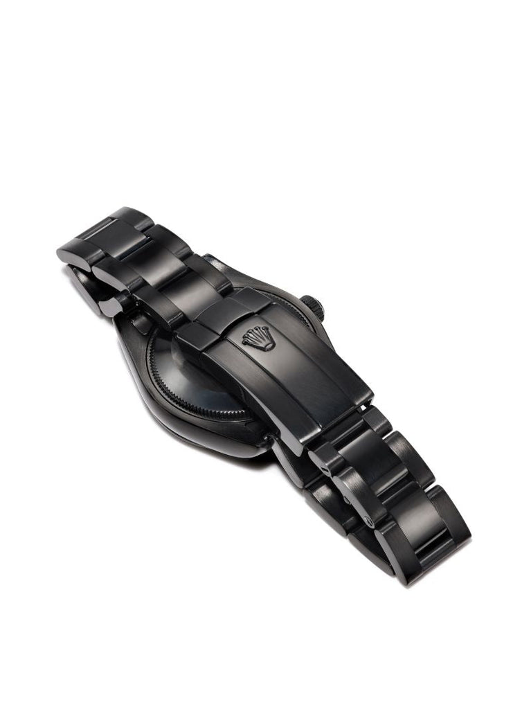 Black Customised Pre-owned Rolex Oyster Perpetual Watch