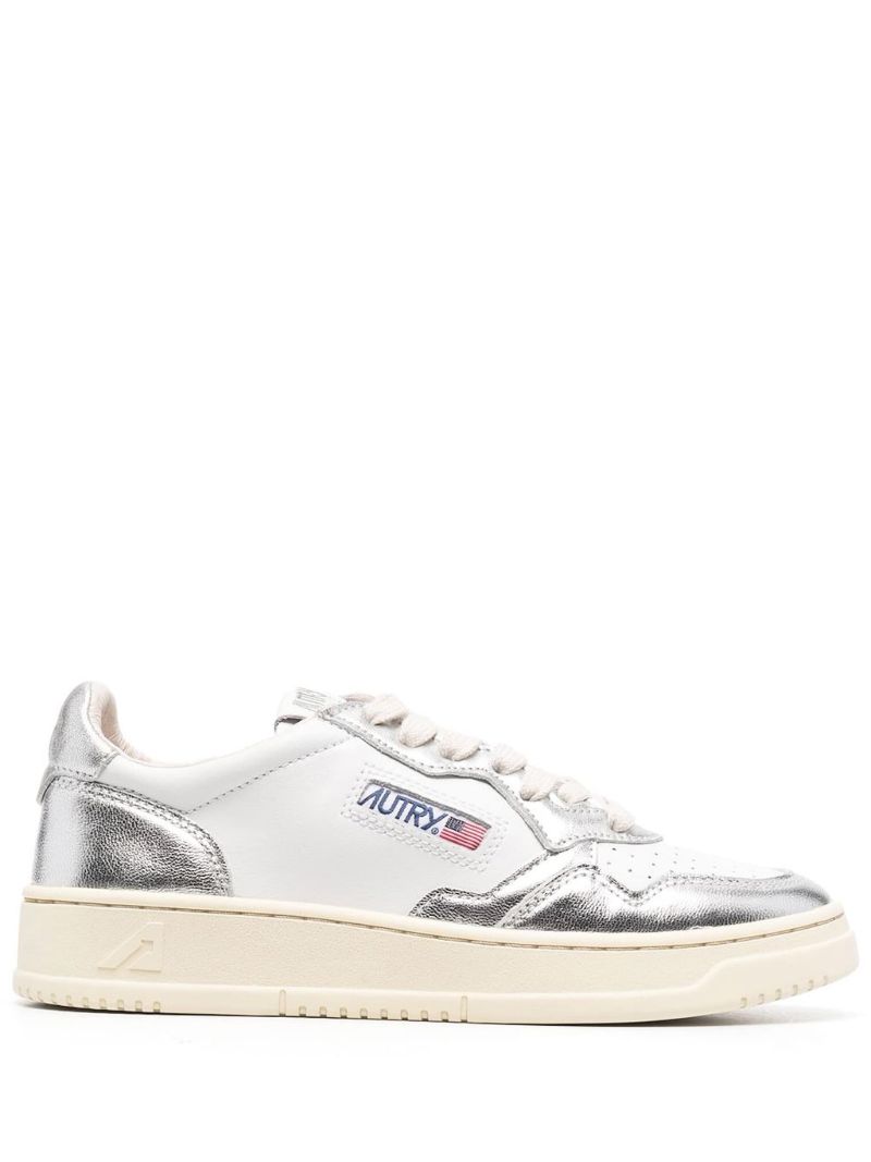Silver Medalist Leather Sneakers