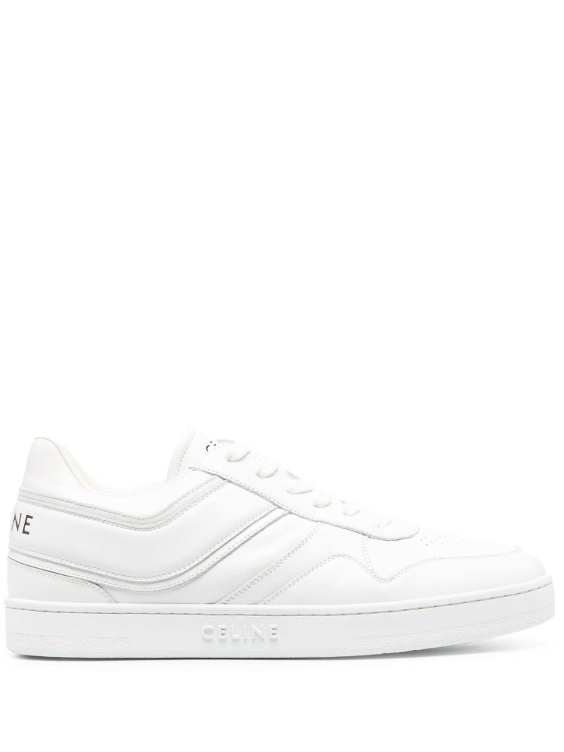 White Leather Low-top Sneakers