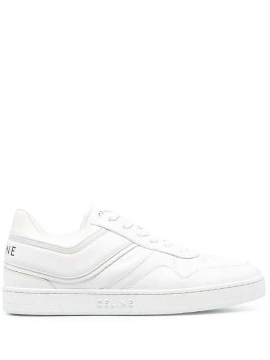 White Leather Low-top Sneakers
