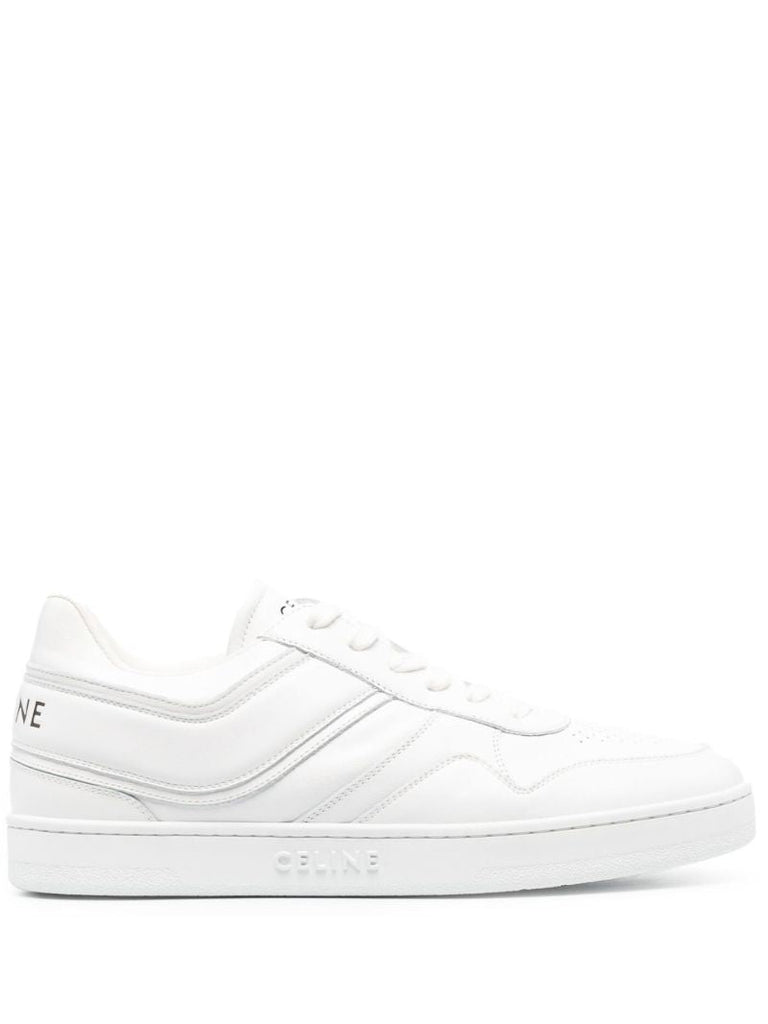 White Leather Low-top Sneakers