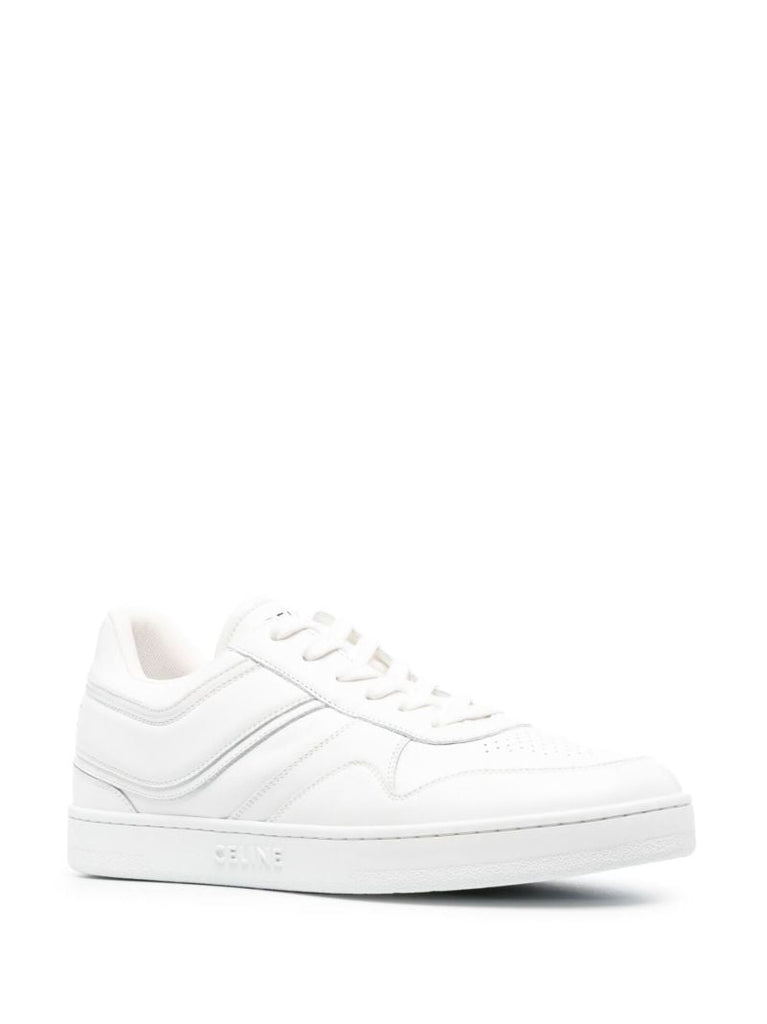 White Leather Low-top Sneakers