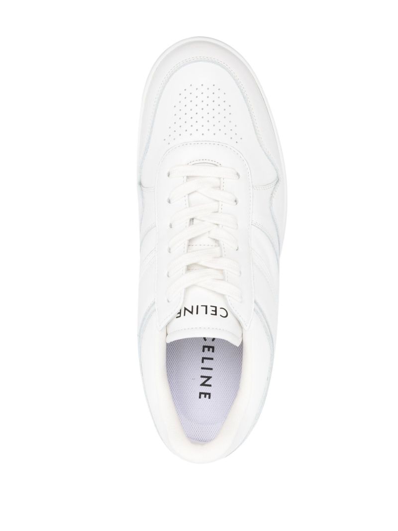 White Leather Low-top Sneakers