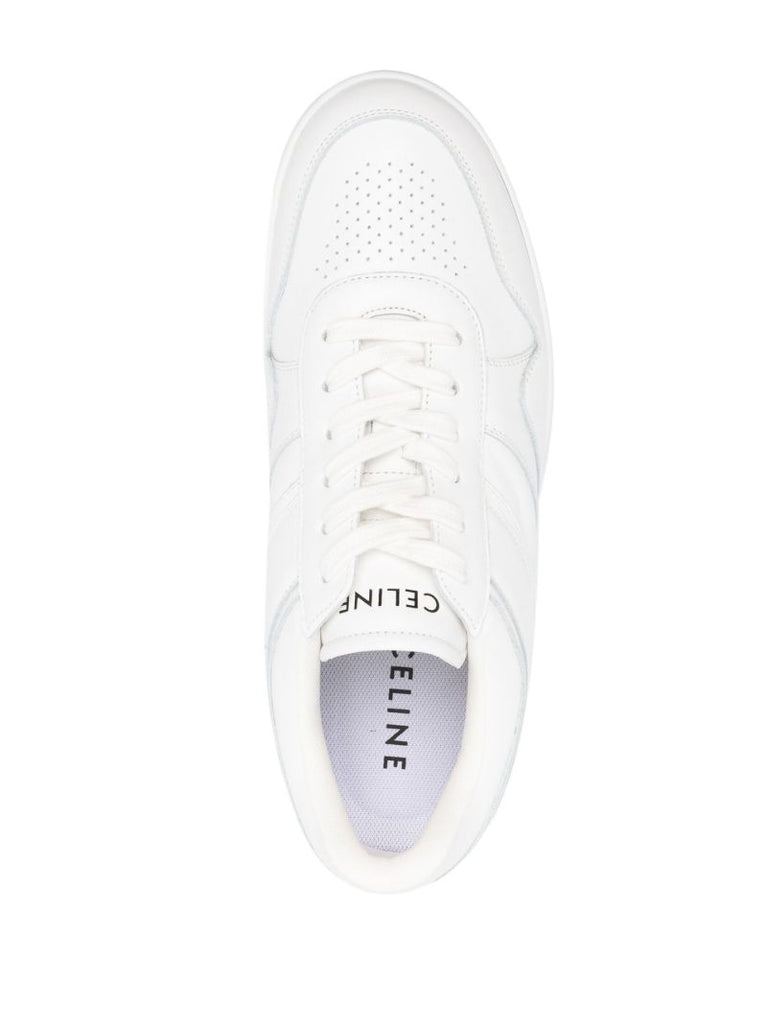 White Leather Low-top Sneakers