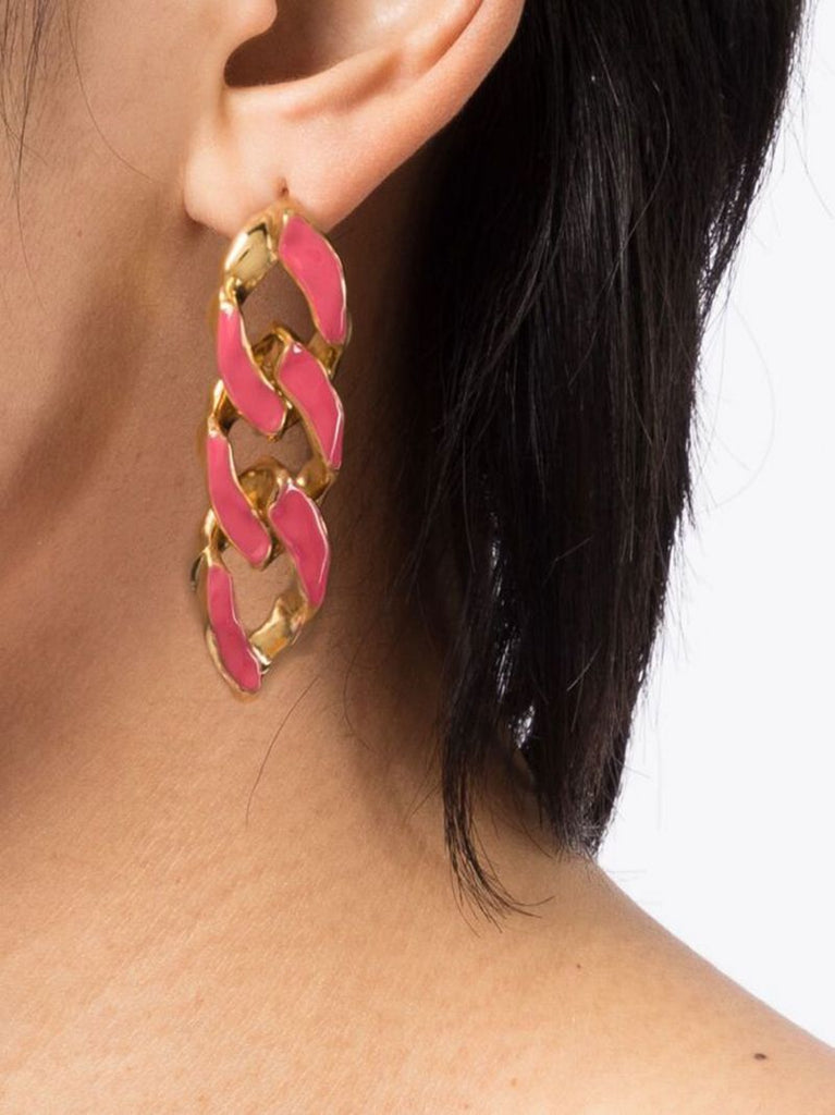 Gold-plated Chain-link Earrings