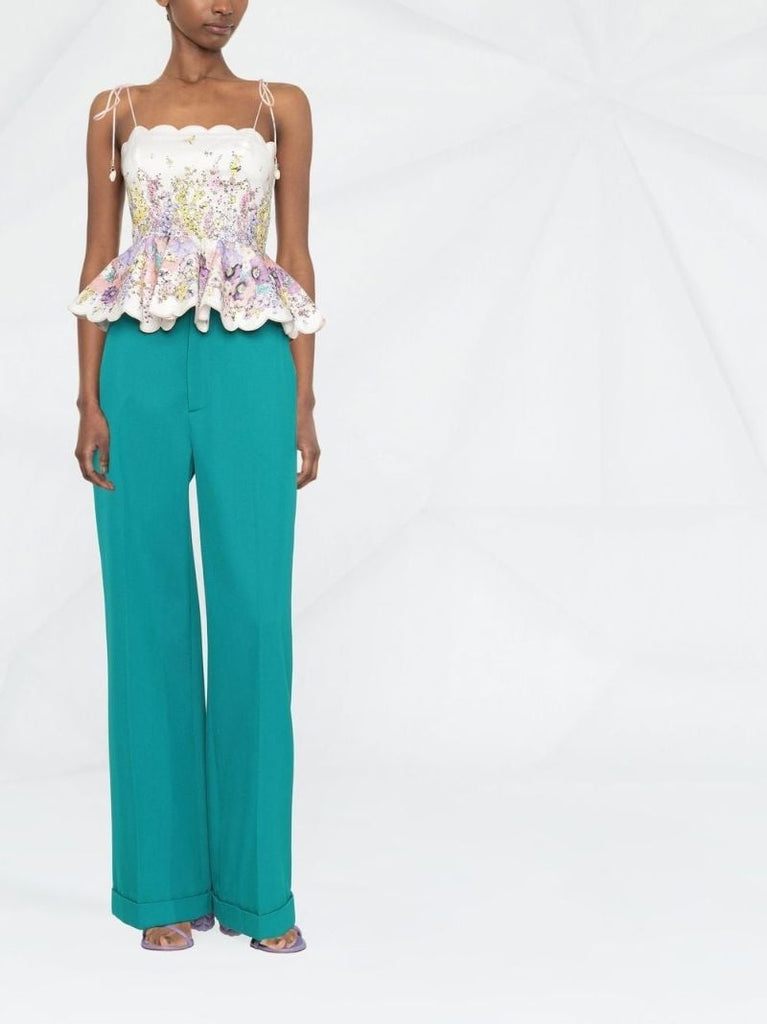 Jude Floral Scallop Peplum Top