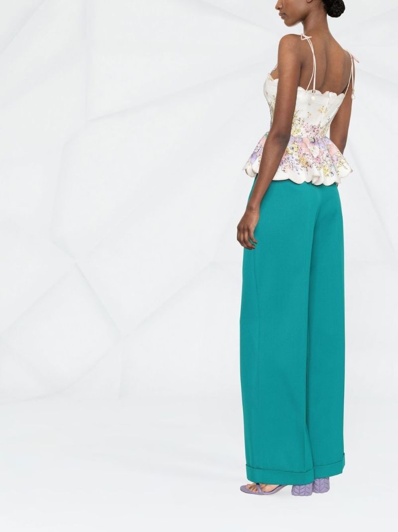 Jude Floral Scallop Peplum Top