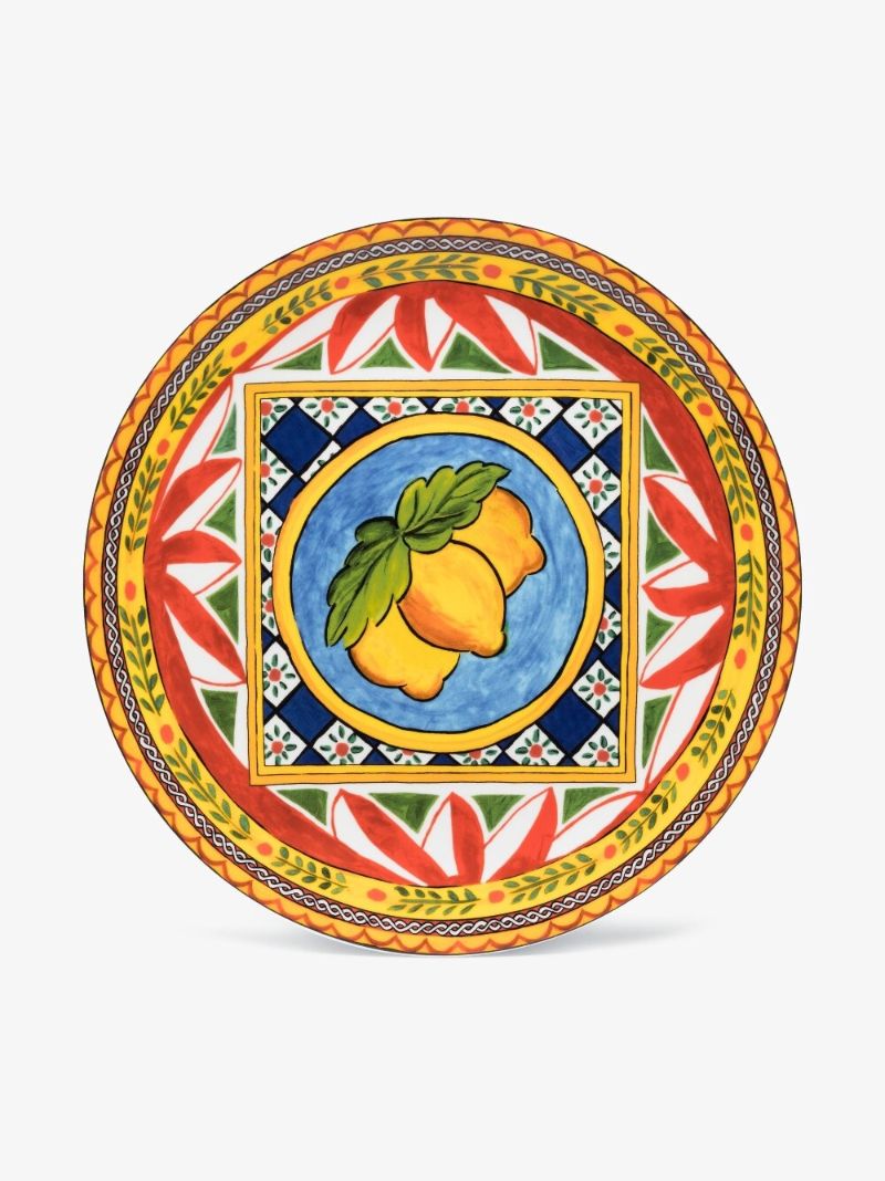 Multicolour Lemon Charger Plate