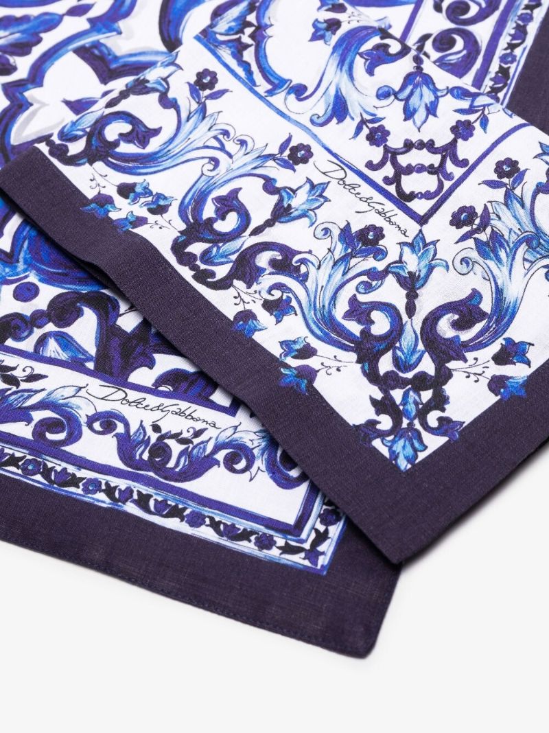 Blue Mediterraneo Linen Placement Mat