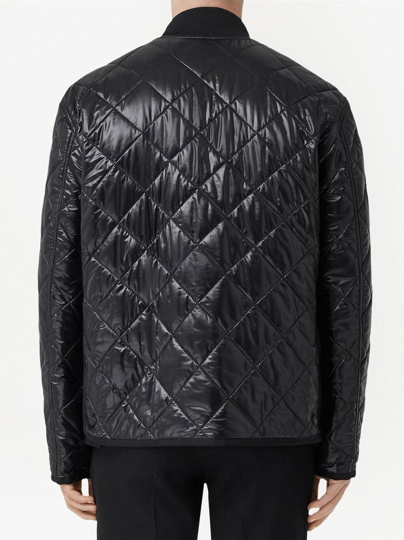 Black Diamond Quilted Bomber Jacket