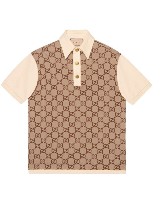 Neutral Maxi Gg Monogram Polo Shirt