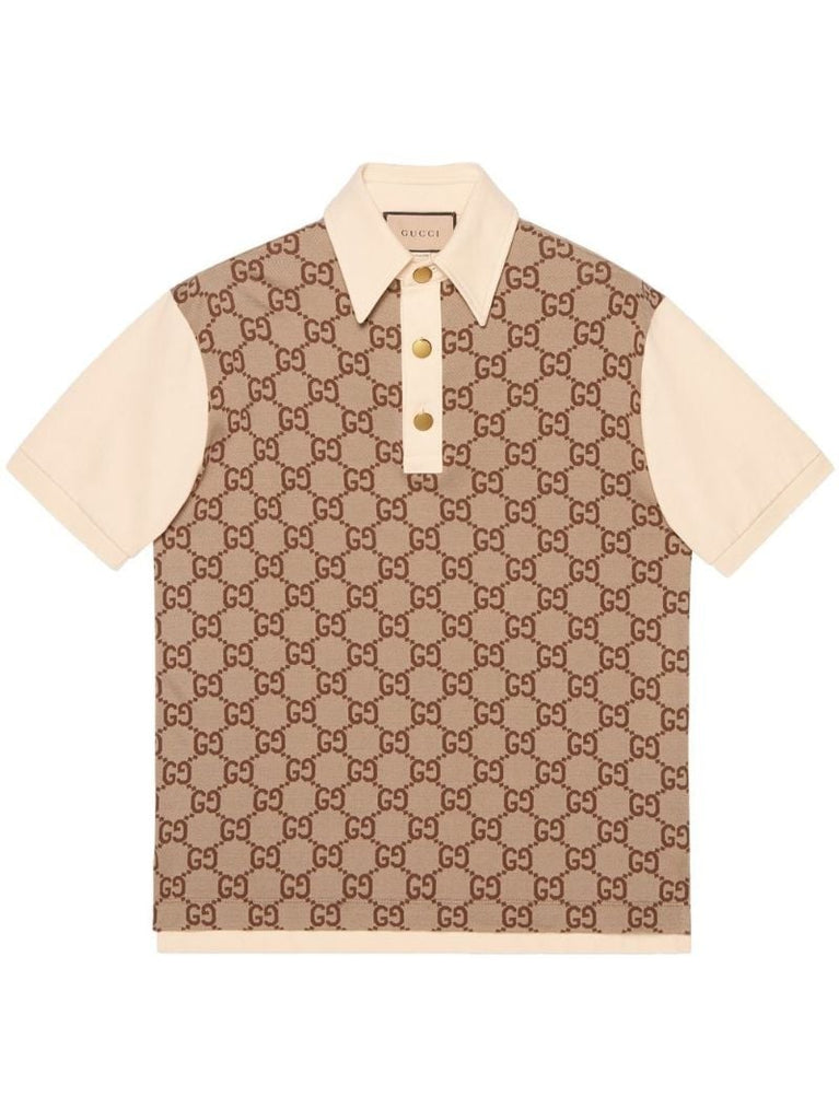 Neutral Maxi Gg Monogram Polo Shirt