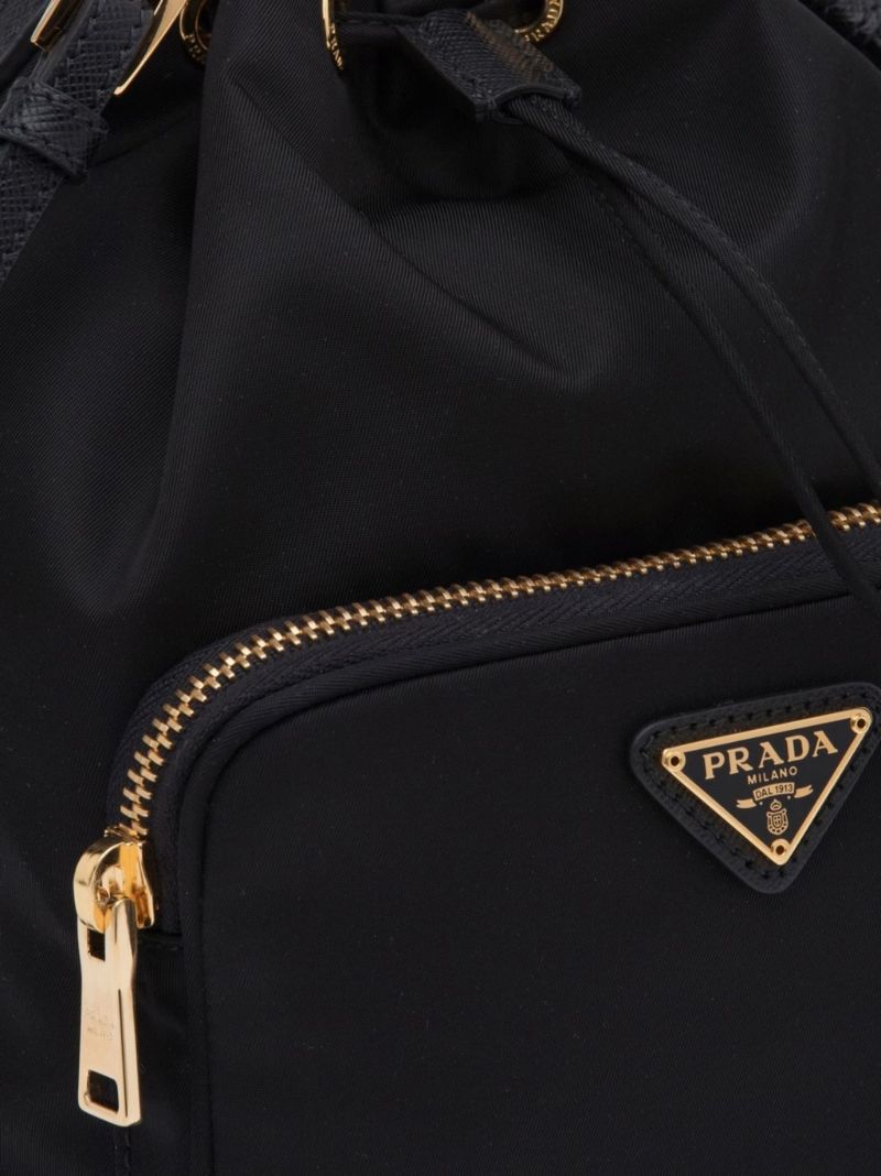 Black Duet Re-nylon Bucket Bag