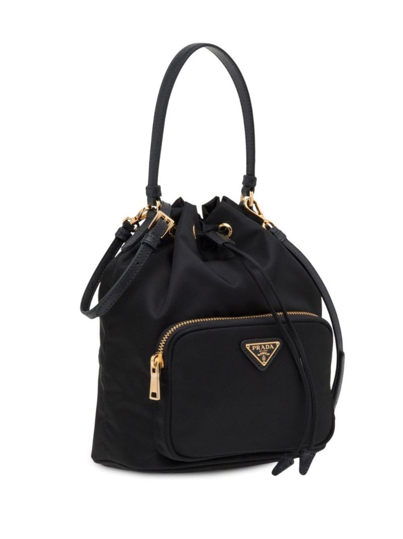 Black Duet Re-nylon Bucket Bag